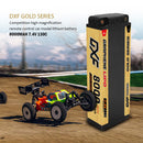 (IT)DXF Lipo Battery 2S 7.4V 8000mAh 130C/260C NGP GOLDEN Hardcase Battery Graphene 5MM Battery for Rc Truck Drone 1/10 1/8 Scale Traxxas Slash 4x4 RC Car Buggy truggy