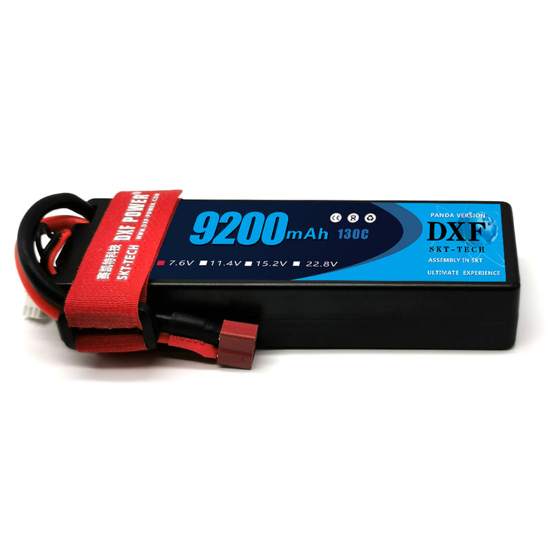 (GE)DXF 2S 9200mAh 7.6V 130C Batteria Lipo ad Alta Capacità Hardcase con XT90 Spina per 1:8 Scala RC Auto, Multi-Rotore RC Aeroplano, RC Elicottero, RC Barca