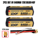 (CN)DXF 5mm 2S 8400mAh 7.4V 120C GOLDEN-NGP Batteria Lipo ad Alta Capacità Hardcase con XT90 Spina per 1:8 Scala RC Auto, Multi-Rotore RC Aeroplano, RC Elicottero, RC Barca