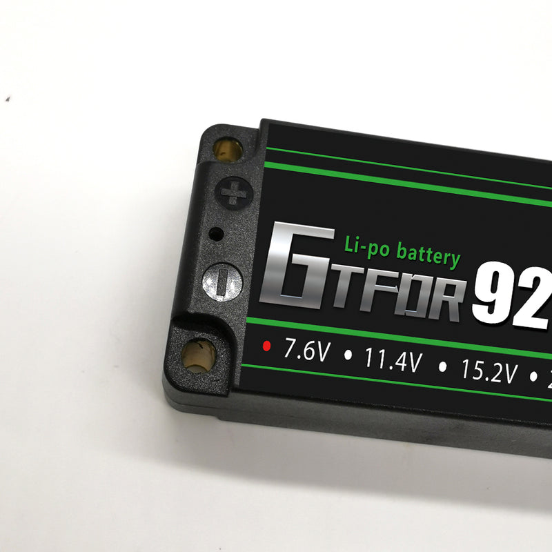 (PL) GTFDR 2S 7.6V Lipo Battery 130C 9200mAh with 5mm Bullet for RC 1/8 Vehicles Car Truck Tank Truggy Competition Racing Hobby