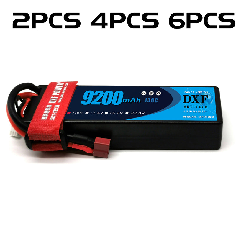 (PL)DXF 2S 9200mAh 7.6V 130C Batteria Lipo ad Alta Capacità Hardcase con XT90 Spina per 1:8 Scala RC Auto, Multi-Rotore RC Aeroplano, RC Elicottero, RC Barca