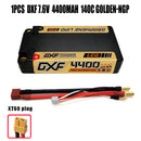 (CN)DXF 5mm 2S 4400mAh 7.6V 140C GOLDEN-NGP Batteria Lipo ad Alta Capacità Hardcase con XT90 Spina per 1:8 Scala RC Auto, Multi-Rotore RC Aeroplano, RC Elicottero, RC Barca