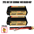 (CN)DXF 5mm 2S 6300mAh 7.6V 140C GOLDEN-NGP Batteria Lipo ad Alta Capacità Hardcase con XT90 Spina per 1:8 Scala RC Auto, Multi-Rotore RC Aeroplano, RC Elicottero, RC Barca