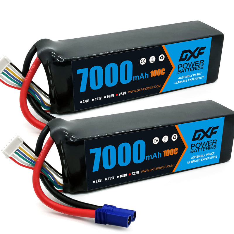 (PL)DXF 6S Lipo Battery 22.2V 100C 7000mAh Soft Case Battery with XT90 Connector for Car Truck Tank RC Buggy Truggy Racing Hobby
