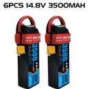 (GE)DXF Lipo Battery 4S 14.8V 3500MAH 100C  lipo SoftCase xt60 Plug for Rc 1/8 1/10 Buggy Truck Car Off-Road Drone