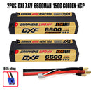 (EU)DXF 5mm 2S 6600mAh 7.6V 150C GOLDEN-NGP Batteria Lipo ad Alta Capacità Hardcase con XT90 Spina per 1:8 Scala RC Auto, Multi-Rotore RC Aeroplano, RC Elicottero, RC Barca