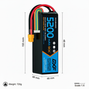 DXF 6S 5200mAh 80C - Dimension Specifications
