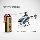 DXF 6S Battery with RC Helicopter Hero