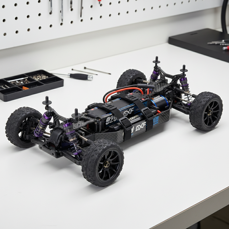 DXF Battery Installed in RC Car