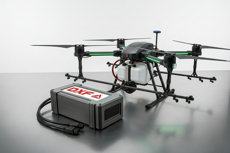 这个图片加上DXF电池标签，重点突出DXF标签