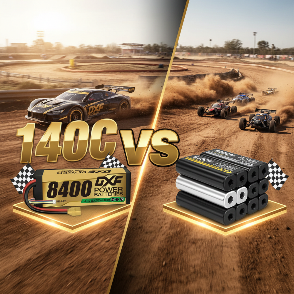 DXF 4S 14.8V 8400mAh 140C HardCase LiPo Battery – 1-2 Pack Options