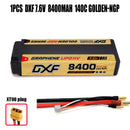 (CN)DXF 5mm 2S 10000mAh 7.6V 150C GOLDEN-NGP Batteria Lipo ad Alta Capacità Hardcase con XT90 Spina per 1:8 Scala RC Auto, Multi-Rotore RC Aeroplano, RC Elicottero, RC Barca