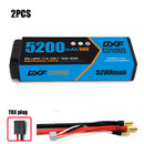 (CN) DXF 2S 7.4V Lipo Battery 50C 5200mAh with 4mm Bullet for RC 1/10 1/8 Vehicles Car Truck Tank Truggy Competition Racing Hobby