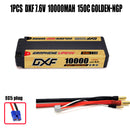 (CN)DXF 5mm 2S 10000mAh 7.6V 150C GOLDEN-NGP Batteria Lipo ad Alta Capacità Hardcase con XT90 Spina per 1:8 Scala RC Auto, Multi-Rotore RC Aeroplano, RC Elicottero, RC Barca