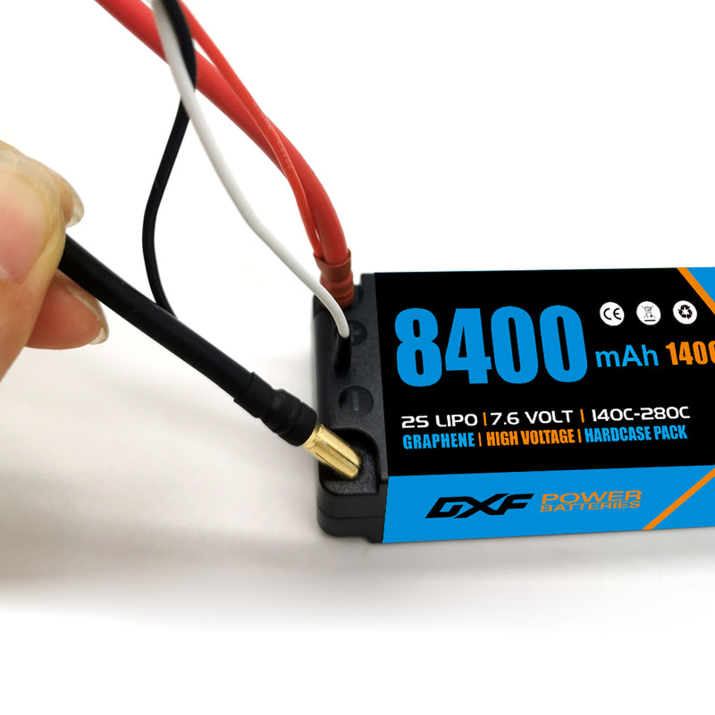 DXF 2S Lipo Battery 7.6V HV 8400mAh 140C Hard Case Battery DXF 2S Lipo Battery 7.6V HV 8400mAh 140C Hard Case Battery