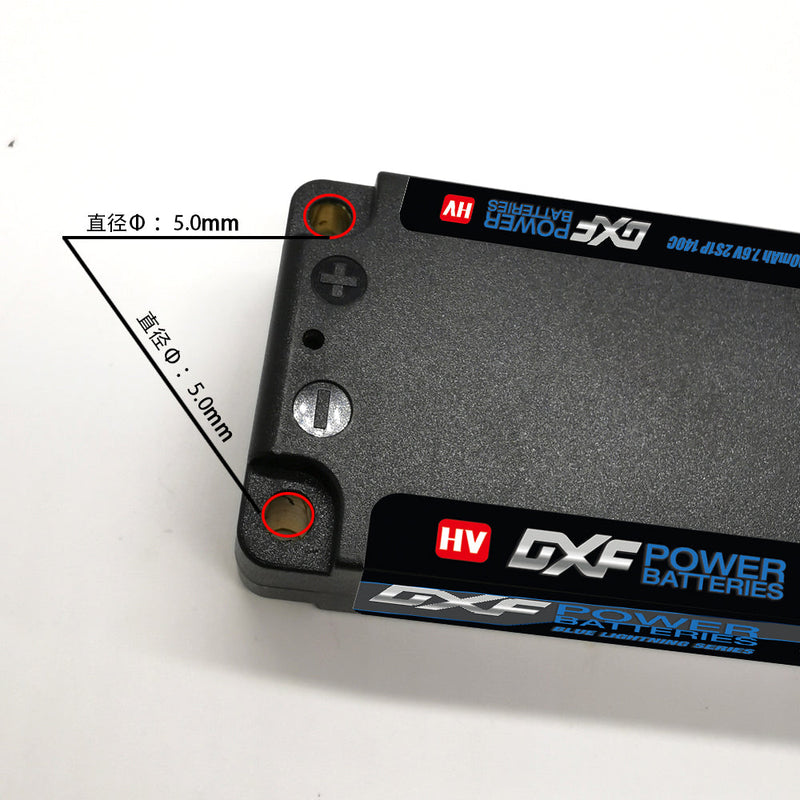 (EU) DXF 2S 7.6V Lipo Battery 140C 7200mAh LCG with 5mm Bullet for RC 1/8 Vehicles Car Truck Tank Truggy Competition Racing Hobby