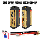 (CN)DXF 5mm 2S 7000mAh 7.6V 140C GOLDEN-NGP Batteria Lipo ad Alta Capacità Hardcase con XT90 Spina per 1:8 Scala RC Auto, Multi-Rotore RC Aeroplano, RC Elicottero, RC Barca