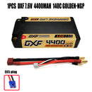 (CN)DXF 5mm 2S 4400mAh 7.6V 140C GOLDEN-NGP Batteria Lipo ad Alta Capacità Hardcase con XT90 Spina per 1:8 Scala RC Auto, Multi-Rotore RC Aeroplano, RC Elicottero, RC Barca