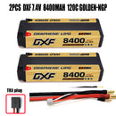 (CN)DXF 5mm 2S 8400mAh 7.4V 120C GOLDEN-NGP Batteria Lipo ad Alta Capacità Hardcase con XT90 Spina per 1:8 Scala RC Auto, Multi-Rotore RC Aeroplano, RC Elicottero, RC Barca