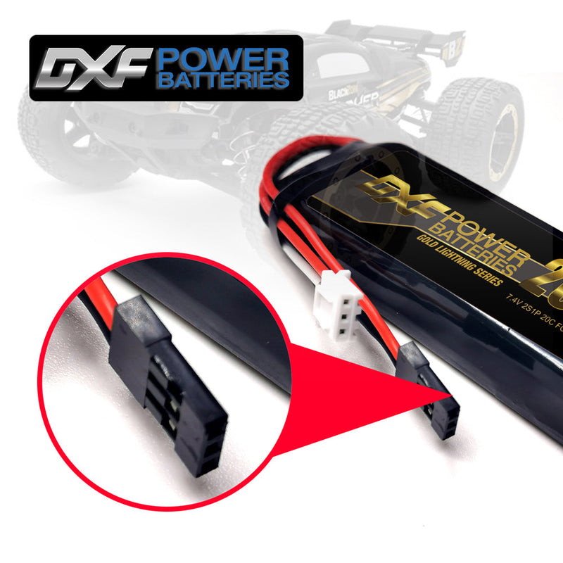 (PL)DXF 2S 2600mAh 7.4V 110C Batteria Lipo ad Alta Capacità Hardcase con nitrio lipo underSpina per 1:8 Scala RC Auto, Multi-Rotore RC Aeroplano, RC Elicottero, RC Barca