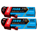 (CA)DXF Lipo Battery 2S 7.4V 7500MAH 100C  lipo Hardcase with  DEANS/T Plug for Rc 1/8 1/10 Buggy Truck Car Off-Road Drone
