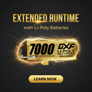 DXF 4S 14.8V 7000mAh 100C Hardcase LiPo Battery with 10AWG XT90 for 1/8 1/10 RC Cars, Trucks, Buggies (1/2 Pack Available)