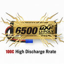 DXF 4S 14.8V 6500mAh 100C Graphene LiPo Battery Hardcase - Gold Series with EC5/XT90 for RC Cars & Drones