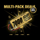 DXF 4S 14.8V 7000mAh 100C Hardcase LiPo Battery with 10AWG XT90 for 1/8 1/10 RC Cars, Trucks, Buggies (1/2 Pack Available)