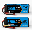 DXF 3S 11.1V 5250mAh 140C Graphene Hardcase LiPo Battery with Deans / T-Plug for 1/8 1/10 RC Cars, Trucks, Buggies & Boats (1-6 Pack Available)