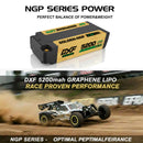 DXF 2S Shorty Lipo Battery 7.4V 140C 5200mAh 4mm T Plug Hardcase - 1-6 Pack Options Available