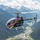 RC直升机山谷飞行