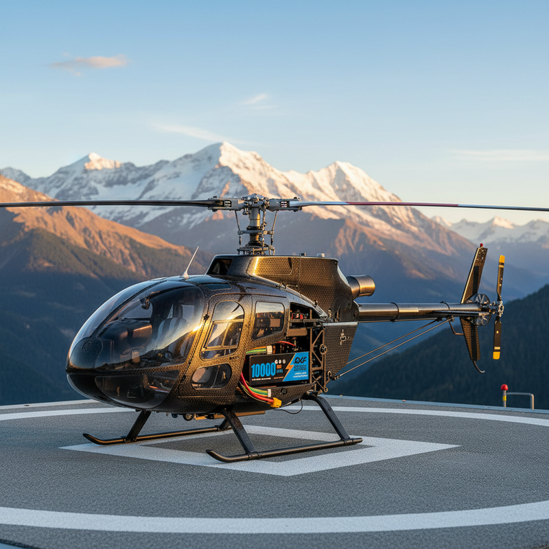 RC直升机阿尔卑斯场景