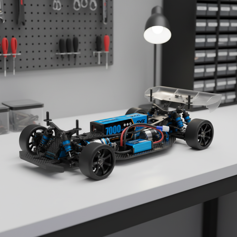 电池安装在RC车中