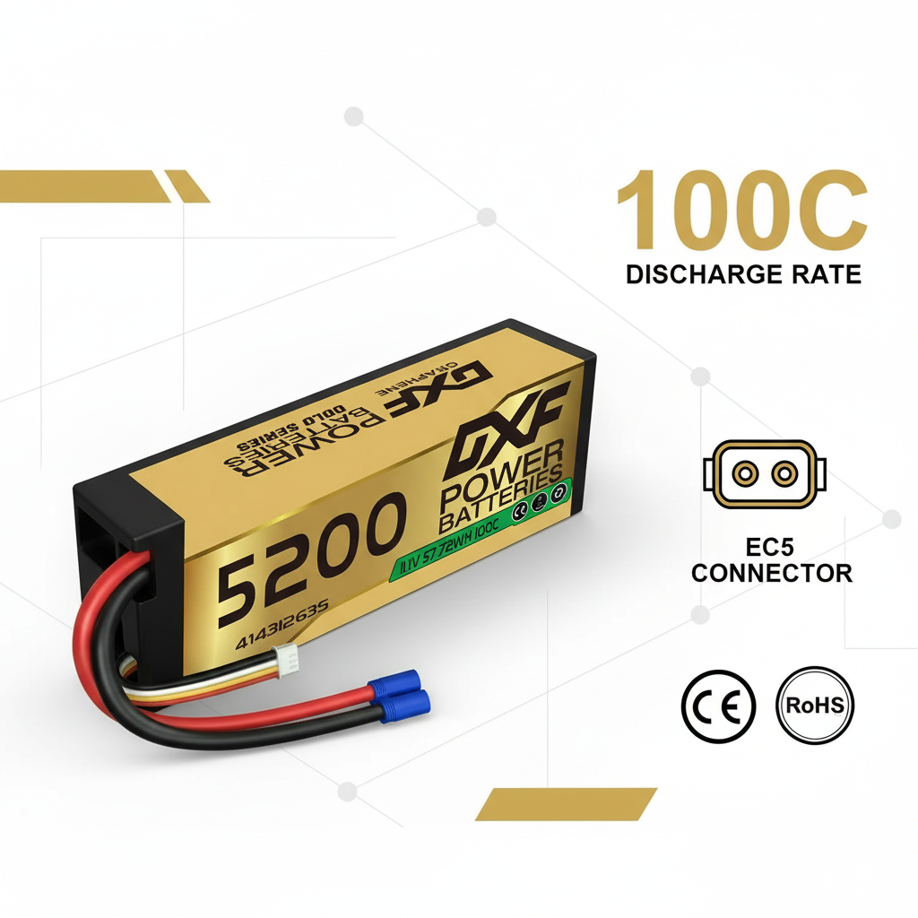 Zeee 3S LiPo Akku 11,1V 80C 5200mAh Hardcase Batterie mit EC5 Steck für Zeee 3S LiPo Akku 11,1V 80C 5200mAh Hardcase Batterie mit EC5 Steck für