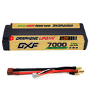 DXF LiPo Battery 2S HV 7.6V 7000mAh 150C Graphene NGP Plus Gold Version with 5mm Bullet / EC5 / T / TRX / XT60 / XT90 / XT150 / Q8s Plug for RC 1/10 1/8 Scale Car Racing