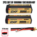 (CN)DXF 5mm 2S 10000mAh 7.6V 150C GOLDEN-NGP Batteria Lipo ad Alta Capacità Hardcase con XT90 Spina per 1:8 Scala RC Auto, Multi-Rotore RC Aeroplano, RC Elicottero, RC Barca