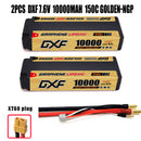 (CN)DXF 5mm 2S 10000mAh 7.6V 150C GOLDEN-NGP Batteria Lipo ad Alta Capacità Hardcase con XT90 Spina per 1:8 Scala RC Auto, Multi-Rotore RC Aeroplano, RC Elicottero, RC Barca