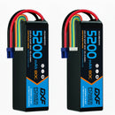 DXF 6S 22.2V 5200mAh 80C Graphene Soft Case LiPo Battery with EC5 Plug for 1/8 1/7 RC Cars, Trucks, Buggies & Boats (1-6 Pack Available)