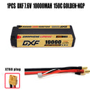 (CN)DXF 5mm 2S 10000mAh 7.6V 150C GOLDEN-NGP Batteria Lipo ad Alta Capacità Hardcase con XT90 Spina per 1:8 Scala RC Auto, Multi-Rotore RC Aeroplano, RC Elicottero, RC Barca