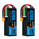 DXF Lipo Battery 6S 22.2V 4200mAh 100C GoldSeries Graphene Softcase with EC5 / T / TRX / XT60 / XT90 / XT150 / Q8s Plug for RC 1/8 1/10 Buggy Truck Car Off-Road Drone