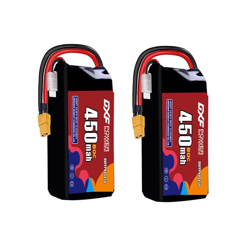 DXF 450mAh 4S 80C 14.8V Lipo Battery Pack for FPV LiPo Battery
