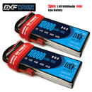 (CN)DXF 2S Lipo Battery 7.4V 100C10000mAh Soft Case Battery with EC5 XT90 Connector for Car Truck Tank RC Buggy Truggy Racing Hobby