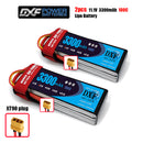 (CN)DXF 3S Lipo Battery 11.1V 100C 3300mAh Soft Case Battery with EC5 XT90 Connector for Car Truck Tank RC Buggy Truggy Racing Hobby
