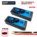 (CN)DXF 4mm 2S 5200mAh 7.4V 50C Batteria Lipo ad Alta Capacità Hardcase con XT90 Spina per 1:8 Scala RC Auto, Multi-Rotore RC Aeroplano, RC Elicottero, RC Barca