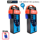 (CN)DXF 4S Lipo Battery 14.8V 120C 8400mAh Soft Case Battery with EC5 XT90 Connector for Car Truck Tank RC Buggy Truggy Racing Hobby