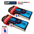 (CN)DXF 2S Lipo Battery 7.4V 50C 6200mAh Soft Case Battery with EC5 XT90 Connector for Car Truck Tank RC Buggy Truggy Racing Hobby