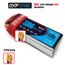 (CN)DXF 4S Lipo Battery 14.8V 100C 3300mAh Soft Case Battery with EC5 XT90 Connector for Car Truck Tank RC Buggy Truggy Racing Hobby