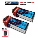 (CN)DXF 6S Lipo Battery 22.2V 80C 5200mAh Soft Case Battery with EC5 XT90 Connector for Car Truck Tank RC Buggy Truggy Racing Hobby