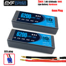 (CN)DXF 4mm 2S 6200mAh 7.4V 100C Batteria Lipo ad Alta Capacità Hardcase con XT90 Spina per 1:8 Scala RC Auto, Multi-Rotore RC Aeroplano, RC Elicottero, RC Barca