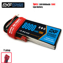 (CN)DXF 2S Lipo Battery 7.6V 130C 8000mAh Soft Case Battery with EC5 XT90 Connector for Car Truck Tank RC Buggy Truggy Racing Hobby